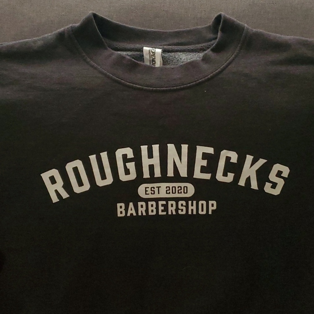 Independent Trading Company mens size large grey white roughnecks barbershop - Picture 8 of 16